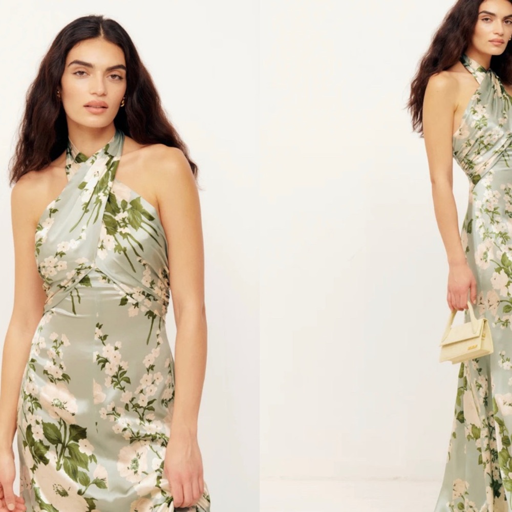 REFORMATION Veria Dress - Sz 2 - tarragon
